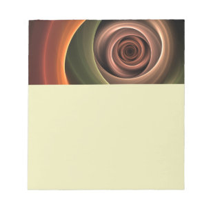 3D-Spirale Abstrakte Warme Farben Moderne Fraktal- Notizblock