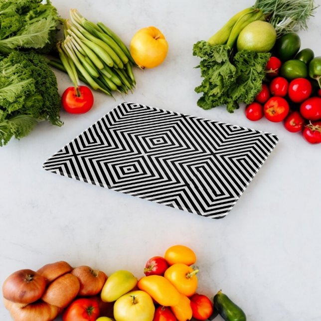 3d Square Illusion Muster Schneidebrett (Chopping Board)