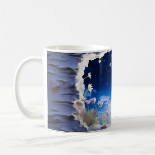 3D Starry Night Design Kaffeetasse