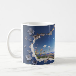 3D Starry Night Design Kaffeetasse
