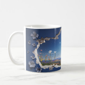 3D Starry Night Design Kaffeetasse