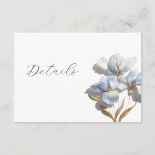 3D stilisierte Lilly-Hochzeitsdetails Begleitkarte