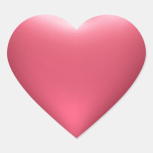 3D Style Heart Symbol Bubblegum Herz-Aufkleber