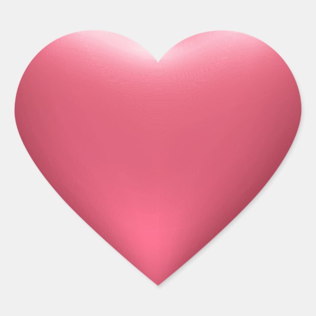 3D Style Heart Symbol Bubblegum Herz-Aufkleber (Vorderseite)