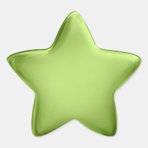 3D Süße Grüne Jelly-Auszeichnungsmedaille Stern Stern-Aufkleber
