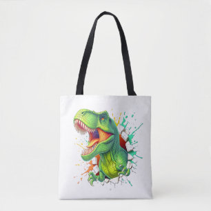 3D T-Rex Dinosaur Wand Smash Jungen T-Shirt
