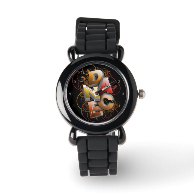 3D-Tanz (Fall) Armbanduhr (Vorderseite)