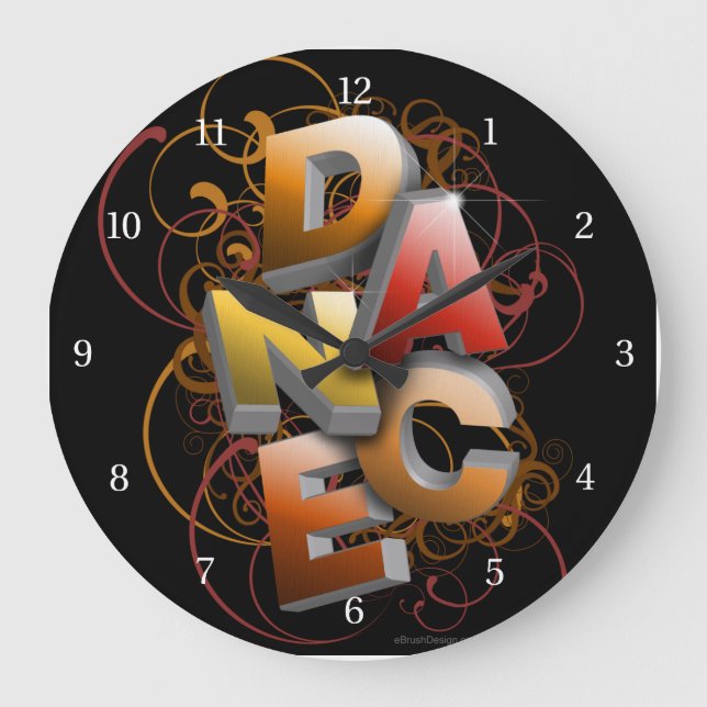 3D-Tanz (Fall) Große Uhr (Vorderseite)