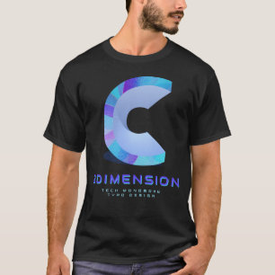 3D-Tech-Buchstabe C  Modernes Monogramm Stylisch T-Shirt