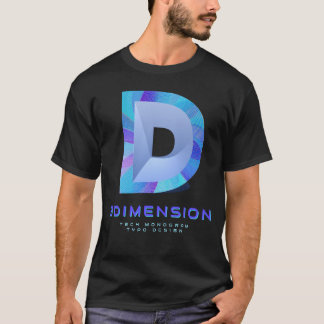 3D-Tech-Buchstabe D  Modernes Monogramm Stylisch T-Shirt