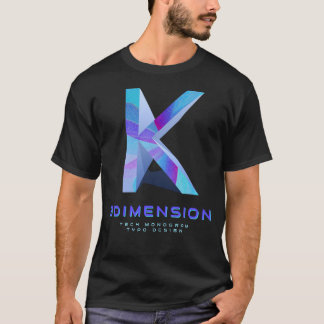 3D-Tech-Buchstabe K Moderne Monogrammgestaltung T-Shirt