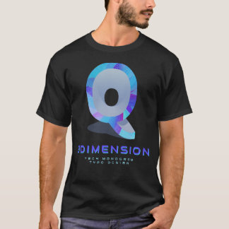 3D Tech-Buchstabe Q Modern Monogramm Stylisch T-Shirt