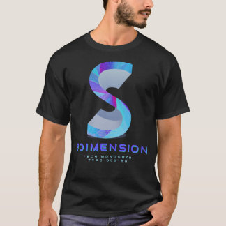 3D-Tech-Buchstabe S moderne Monogramm-Design T-Shirt
