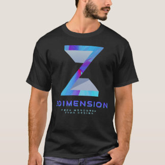 3D-Tech-Letter Z Moderne Monogramm-Stilistik T-Shirt