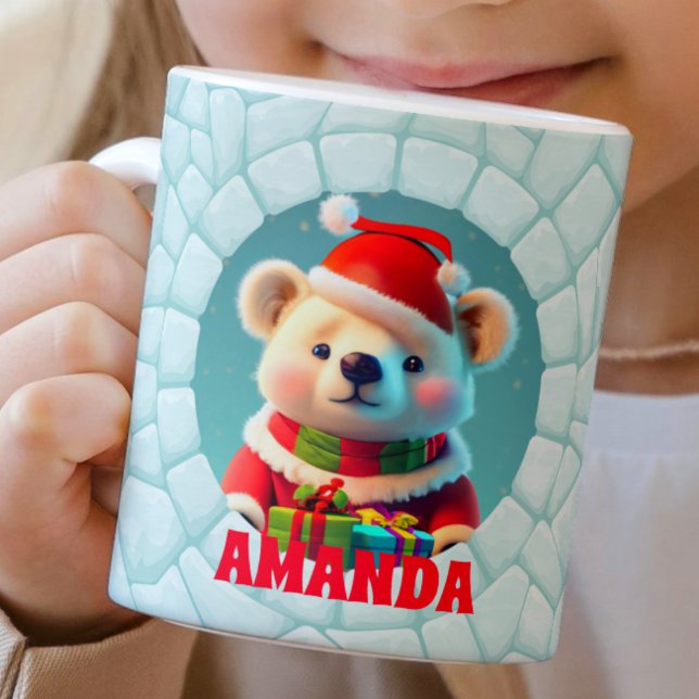 3D Teddy Bären Weihnachten Custom Kids Hot Chocola Kaffeetasse (Von Creator hochgeladen)