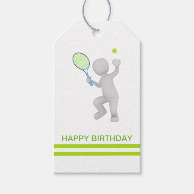 3D Tennis Player Tennis Racket Ball Personalisiert Geschenkanhänger (Vorderseite)