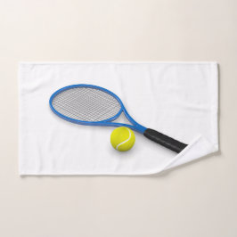 3D-Tennisschläger und -ball Handtuch