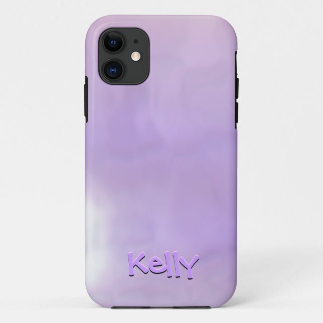 3D-Texteffekte Lila und rosafarben Hintergrund Case-Mate iPhone Hülle (Rückseite)