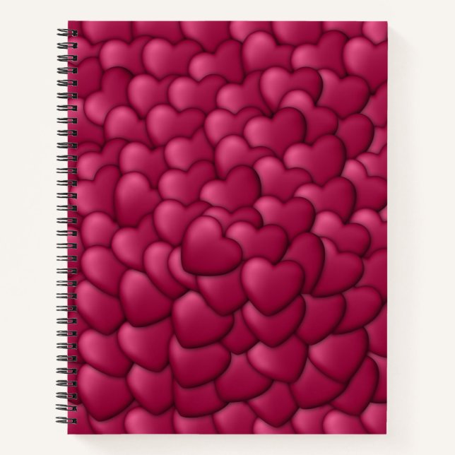 3D-Textur rotes Muster-32322 Notizbuch (Vorderseite)