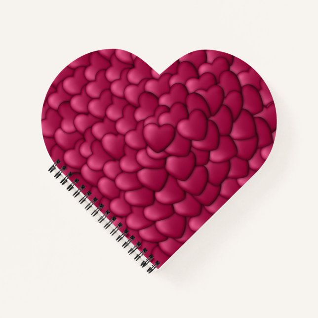 3D-Textur rotes Muster-32322 Notizbuch (Vorderseite)
