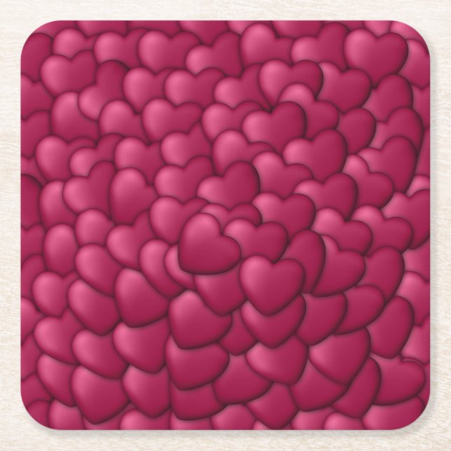 3D-Textur rotes Muster-32322 Rechteckiger Pappuntersetzer (Vorderseite)