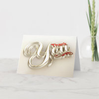 3D Thank You Card
