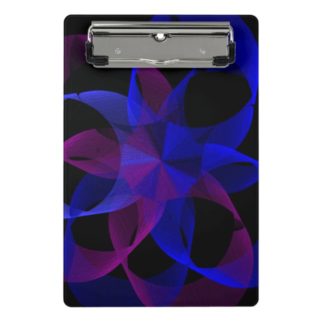 3D To 2D Cylinder Ring Geometric Mini Clipboard Mini Klemmbrett (Vorderseite)