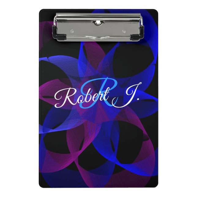 3D To 2D Cylinder Ring Geometric Mini Clipboard Mini Klemmbrett (Vorderseite)