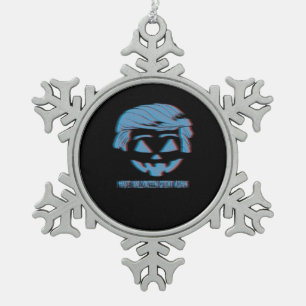 3D Trumpkin Halloween wieder groß Schneeflocken Zinn-Ornament