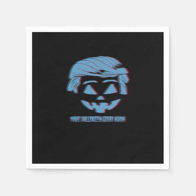 3D Trumpkin Halloween wieder groß Serviette (Vorderseite)