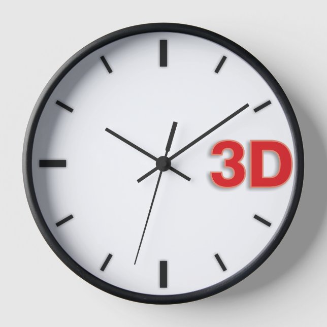 3D-Uhr 2. Rd. Uhr (Vorderseite)