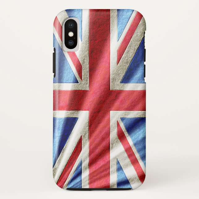 3D-Union-Jack-Design Case-Mate iPhone Hülle (Rückseite)