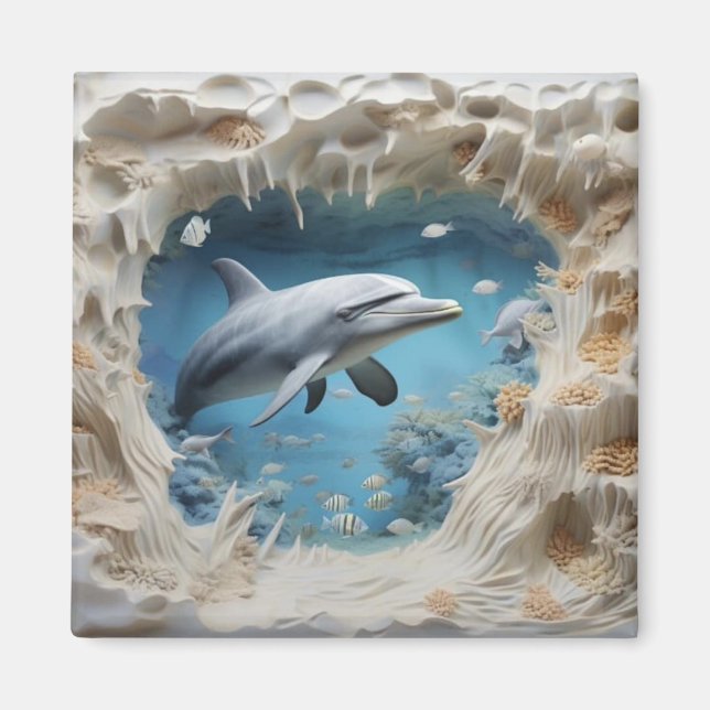 3D-Unterwasser-Dolphin Magnet (Vorne)