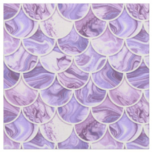 3D violette Meerjungwaage Stoff
