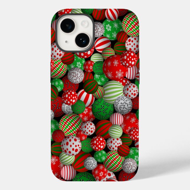 3D Weihnachtsbälle Case-Mate iPhone Hülle (Rückseite)