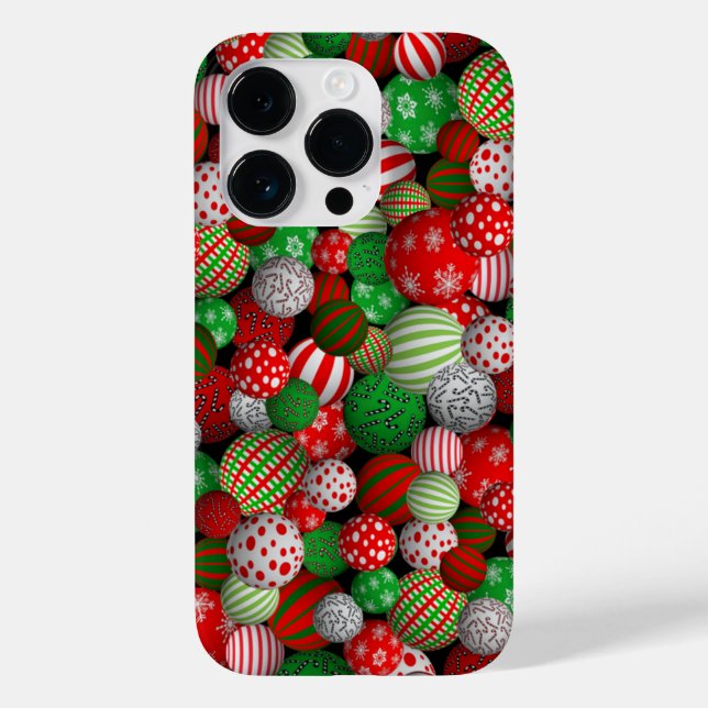 3D Weihnachtsbälle Case-Mate iPhone Hülle (Rückseite)