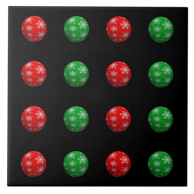 3D Weihnachtsbälle Fliese (Vorderseite)