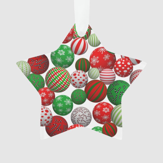 3D Weihnachtsbälle Ornament (Vorderseite)