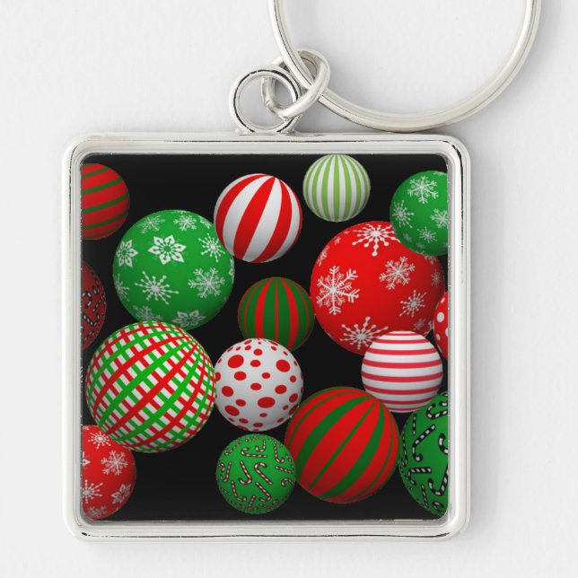 3D Weihnachtsbälle Schlüsselanhänger (Vorne)