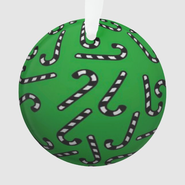 3D Weihnachtskandy Canes Ornament (Vorderseite)