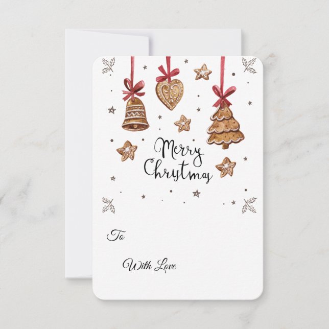 3D-Weihnachtskekse PNG-Set – Weihnachts-Clipart Einladung (Vorderseite)