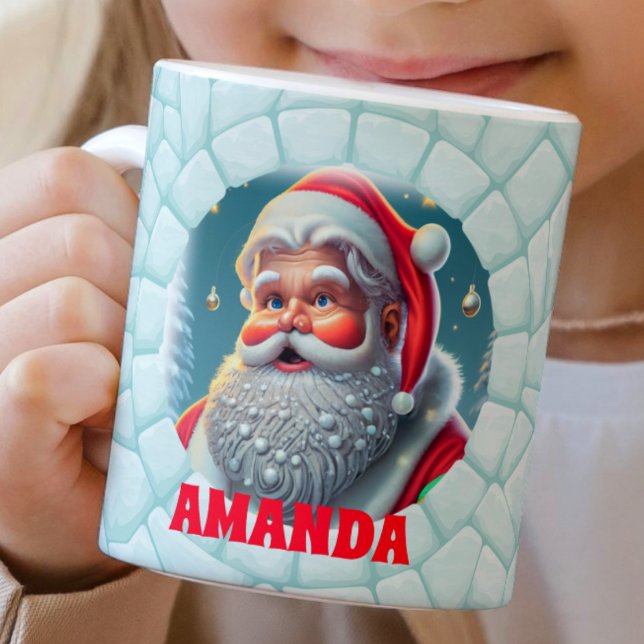 3D Weihnachtsmann Custom Kinder Heiße Schokolade Kaffeetasse (Von Creator hochgeladen)