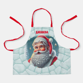3D Weihnachtsmann Personalisierte Kinder Schürze