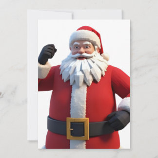 3D Weihnachtsmann-Weihnachtsgrußkarte – Festlich H Feiertagskarte