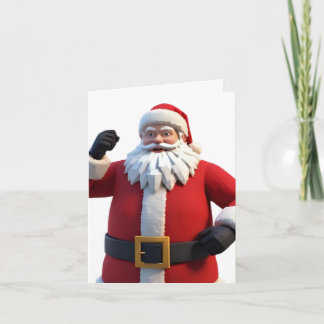 3D Weihnachtsmann-Weihnachtsgrußkarte – Festlich H Feiertagskarte