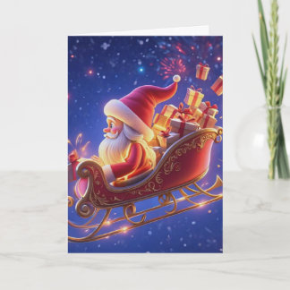 3D Weihnachtsmann-Weihnachtsgrußkarte – Festlich H Karte