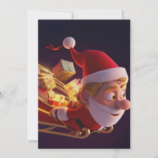 3D Weihnachtsmann-Weihnachtsgrußkarte – Festliches Feiertagskarte