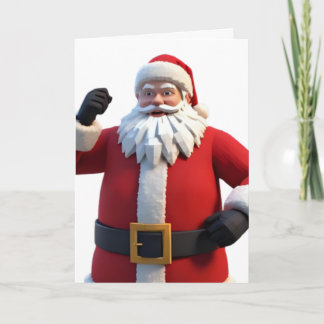 3D Weihnachtsmann-Weihnachtsgrußkarte – Festliches Feiertagskarte