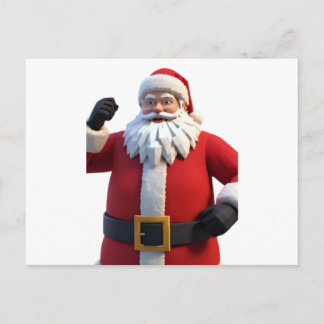 3D Weihnachtsmann-Weihnachtsgrußkarte – Festliches Feiertagspostkarte