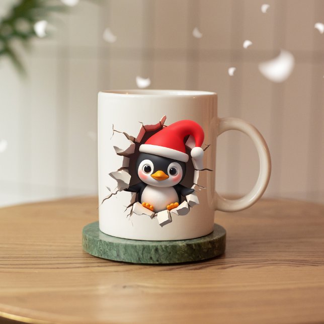 3D Weihnachtspenguin-Tasse - Niedlicher Feiertag Kaffeetasse (Von Creator hochgeladen)